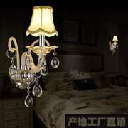 欧式水晶壁灯奢华客厅背景墙灯卧室过道床头灯壁灯led双头墙