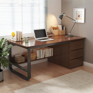 电脑桌台式学生写字桌家用办公桌简约靠墙桌子简易长条桌抽屉书桌