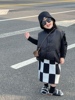 韩版童装2023冬装女童洋气，保暖夹棉马甲宝宝，背心儿童黑色马夹上衣