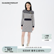 CLAUDIE PIERLOT Outlet春秋女装休闲黑白条纹连衣裙CFPRO01463