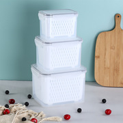 塑料冰箱保鲜盒家用冷冻水果蔬菜盒子收纳密封盒食品级透明沥水盒