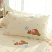 趴睡小熊可爱宝宝儿童枕头套全棉纯棉枕套单个一对家用48cmx74cm
