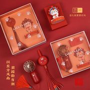 中国风商务盒定制公司LOGO节日送礼风扇商务礼物送客户朋友