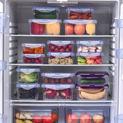 。厨房冰箱长方形保鲜盒塑料食品盒饭盒水果保鲜盒微波密封盒收纳