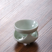 汝窑茶斗开片养线冰裂茶杯玉质茶具紫砂叶形网架汝瓷茶漏陶瓷茶滤