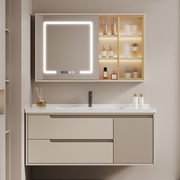 浴室柜组合现代简约卫生间轻奢智能一体盆，洗手脸盆柜洗漱台定制