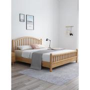 北欧全实木婚床简约现代卧室，公主床1.5米1.8米双人床日式大床