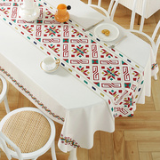 桌布防水防油免洗椭圆餐桌布pvc塑料，布艺茶几桌垫台布北欧风