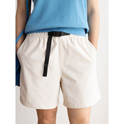 jenunique自制防水速干运动裤，显瘦遮胯五分裤，夏季户外短裤女白色