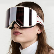 国际大牌同款滑雪镜全面真REVO镀膜眼镜可卡近视镜双层防雾