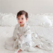 婴儿纱布被子夏季薄款初生，竹棉包巾襁褓新生儿用品，抱被宝宝盖毯