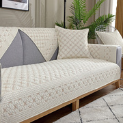 沙发垫纯棉四季通用布艺坐垫简约现代时尚防滑北欧实木客厅套罩巾