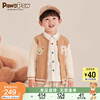 pawinpaw卡通小熊童装，2024年春季男宝宝，学院风拼色棒球服外套