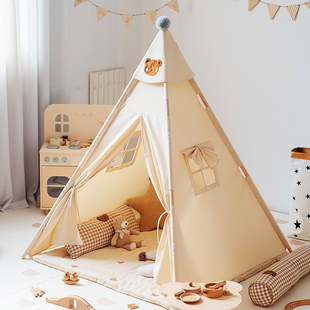 小斑鸠儿童帐篷室内印第安家用宝宝公主，小房子男女孩玩具游戏屋