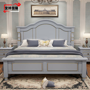 品全实木床美式15米约18m双人床，白色单人床小户型欧式新