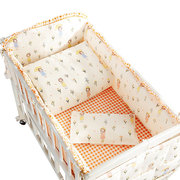 婴儿床床围宝宝床上用品套件新生四H件套防撞防摔软包儿童床