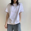 简约白色t恤女宽松学生韩版夏季棉质原宿风纯色内搭短袖体恤上衣