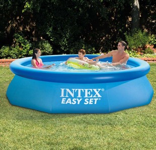 intex别墅儿童游泳池成人便携简易洗澡盆，家庭充气加高厚戏水鱼池