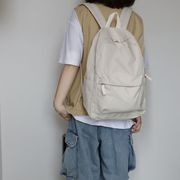 日本无印双肩包休闲(包休闲)简约防水电脑包，男女中学生书包帆布背包潮