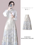 新中式改良国风汉服马面裙女2024年夏装小个子气质白色百褶裙