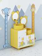 幼儿园儿童浴室柜组合彩色卡通洗手盆卫生间台盆柜高低子母洗漱台