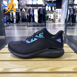阿迪达斯鞋子男鞋2021夏季运动鞋透气减震黑色跑步鞋GY5404