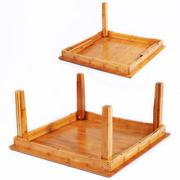 折叠地桌餐桌饭桌炕桌实木榻榻米，桌楠竹正方形小茶几方桌矮桌子