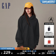 Gap男女装春秋LOGO加绒柔软运动连帽衫情侣装时尚休闲卫衣841200