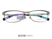 日本seiko精工纯钛眼镜架，男士全框超轻大脸近视，商务眼镜框hc1022