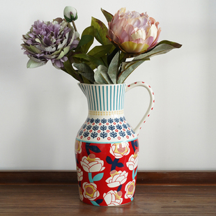 北欧设计师时尚花卉造型，水升花瓶喜庆家居装饰新年插花器客厅摆设