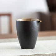 黑陶日式公道杯公杯茶漏套装简约陶瓷大号茶海分茶器功夫茶具配件