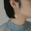 异形巴洛克珍珠耳线女天然淡水珍珠，耳环小众设计感流苏长款耳坠