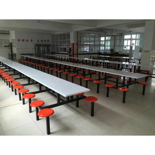 员工江苏省不锈钢现代组合8人6人4位分体食堂，快餐桌椅子