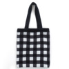 《黑白&格子》格子个性日韩编织包时尚(包时尚)潮流，手提购物袋单肩针织包