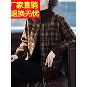 妈妈春秋短款外套女春装中老年人洋气质夹克时尚休闲加大码上衣服