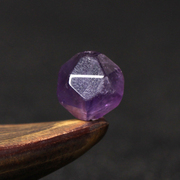 天然紫水晶刻面钻石切面散珠diy手工串珠材料，珠手链项链配件配珠