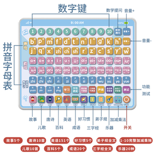 一年级拼音神器点读机学习机，有声点读幼儿小学，儿童益智早教机伴读