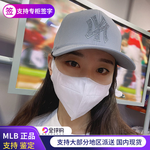 韩国MLB帽子洋基队NY镶钻渐变字母男女情侣鸭舌帽运动棒球帽