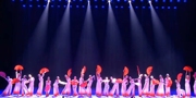 儿童古典舞蹈服绽放少儿群舞，演出服民族扇子舞红色摇篮舞蹈服