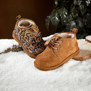 卡特兔1-2-5岁宝宝二棉鞋加绒加厚冬季男女小童软底防滑鞋子