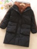 女童长款羽绒服冬季2023洋气儿童，大童女孩冬装假两件加厚外套