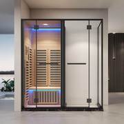 不锈钢家用远红外光波，房淋浴房桑拿整体，浴室汗蒸淋浴一体式。