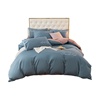 粉蓝色四件套毛毛双人床单豪华床罩子母床4一面加绒被罩新中式l4