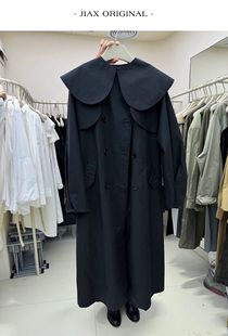 jxzx2024春季解构拼接设计感双排扣风衣，外套女韩版高级感大衣