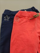 意大利外贸出口女童裤子纯棉长裤，深蓝色粉红色儿童女宝运动裤