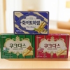 韩国进口crown克丽安奶油榛子威化饼干夹心条休闲解馋零食。
