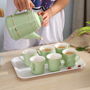 高档简约北欧风骨瓷咖啡杯，具套装欧式家用下午茶具陶瓷凉水壶水杯