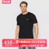 HUGO BOSS/雨果·博斯 男士黑色品牌LOGO金色印花饰短袖T恤