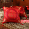 大红色喜字福字结婚中式喜庆沙发抱枕靠垫，含芯绸缎靠枕汽车抱枕套