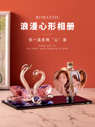 高级新婚礼物diy送闺蜜新人，水晶天鹅摆件创意桌面办公室家居饰品